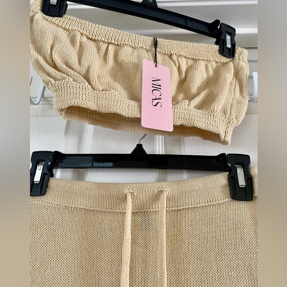 #33 MICAS TWO PIECE KNIT TUBE TOP AND TASSEL HEM SKIRT SET - Picture 12 of 12